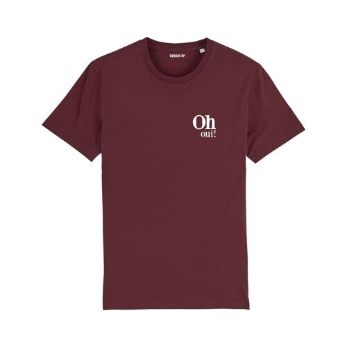T-shirt "Oh Oui !" - Femme - Couleur Bordeaux