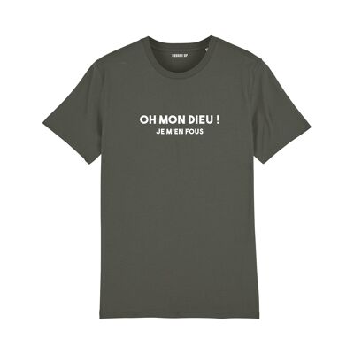 Camiseta "Oh my God! I don't care" - Mujer - Color caqui