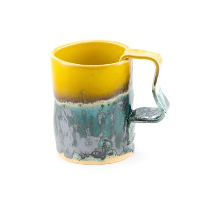 Keramikbecher Engel der Farben Tiffany/Gelb