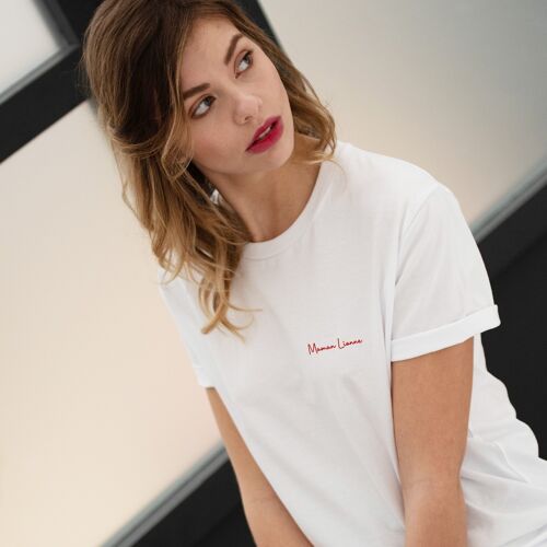 T-shirt "Maman Lionne" - Femme - Couleur Blanc