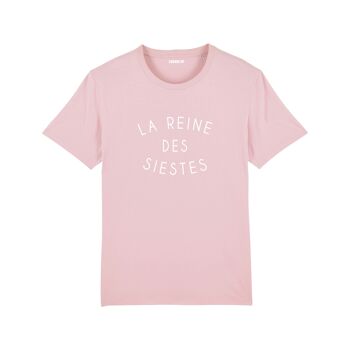 T-shirt "La reine des siestes" - Femme - Couleur Rose