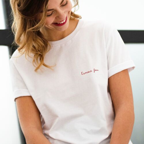T-shirt "L'amour fou" - Femme - Couleur Blanc