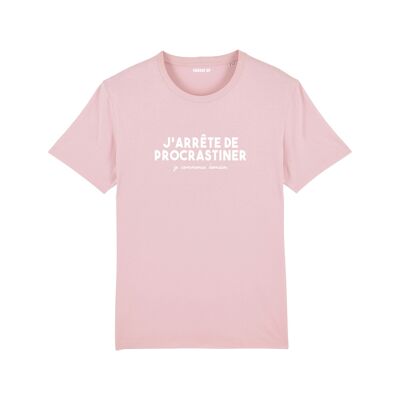 Camiseta "Dejo de procrastinar" - Mujer - Color rosa