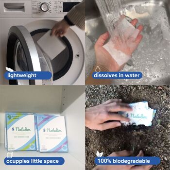Compra Detersivo per bucato in fogli ecologici (senza profumo) 40 lavaggi -  Strisce di detersivo (naturale) 40 lavaggi all'ingrosso