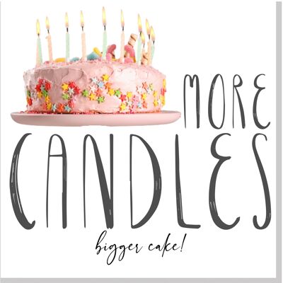 More Candles more cake square card