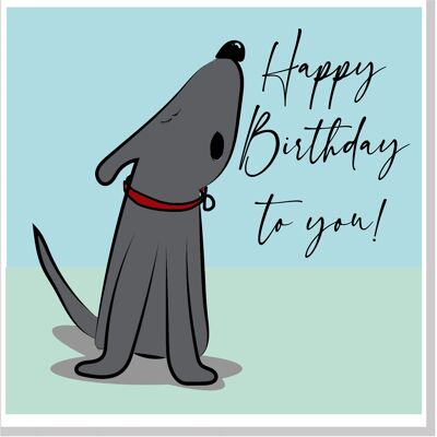 Alles- Gute zum Geburtstagjagdhund! … quadratische Karte