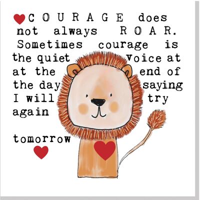 Courage Lion... square card