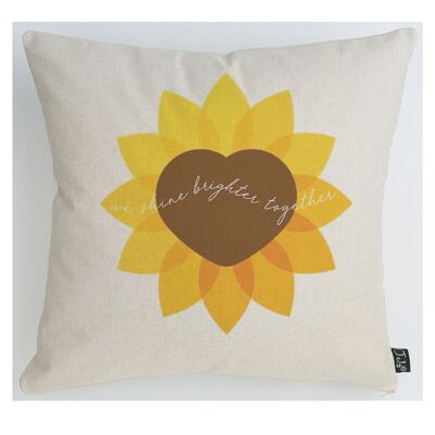 Brighter together ECH sunflower cushion - Midi