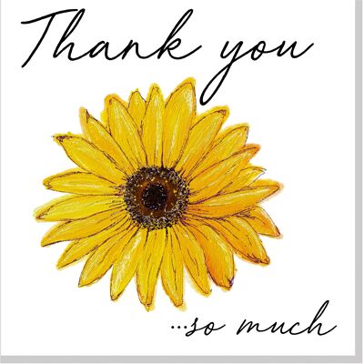 ECH Sonnenblume danke… quadratische Karte