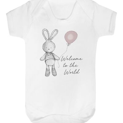 Welcome Balloon Baby vest - Blush