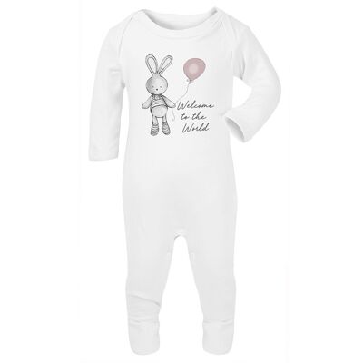 Welcome Balloon Babygrow - Blush