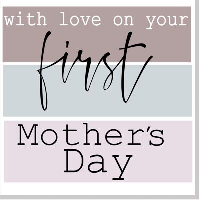 Primera tarjeta cuadrada pastel del Día de la Madre