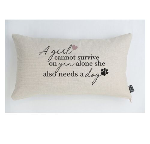 Girl Gin Dog cushion