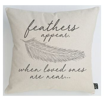 Les plumes apparaissent coussin