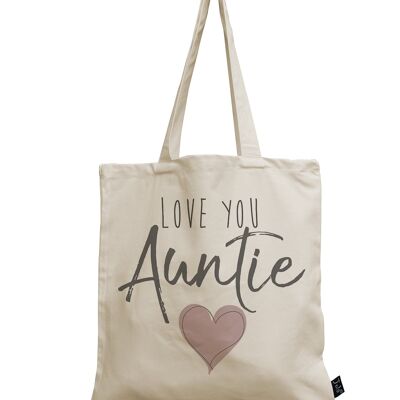 Ich liebe dich Tante Canvas Tasche