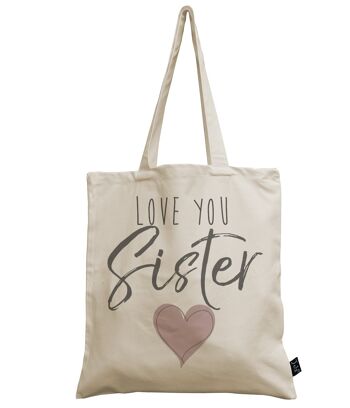 Sac en toile Love you Sister