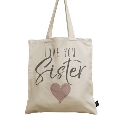 Love you Sister canvas bag