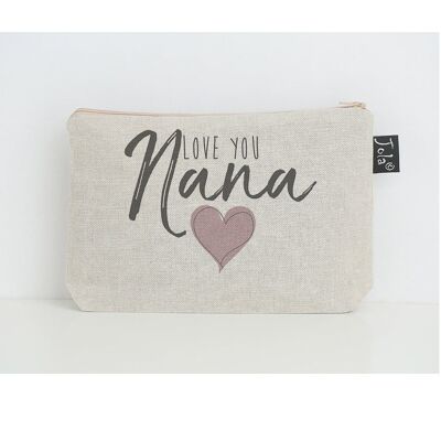 Love you Nana make up bag
