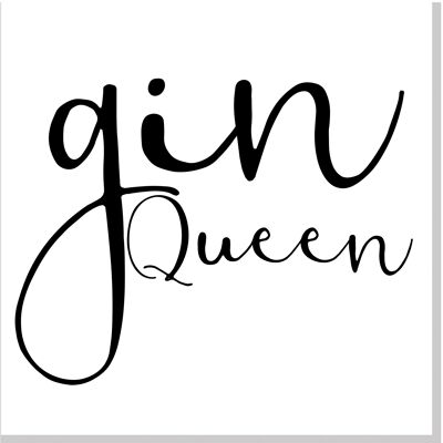 Gin Queen quadratische Karte
