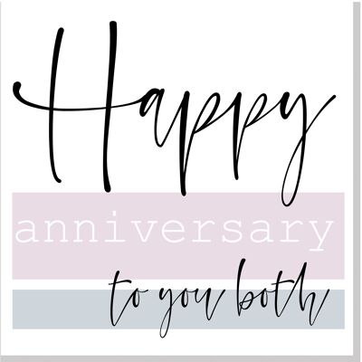 Happy Anniversary to you both pastel square card