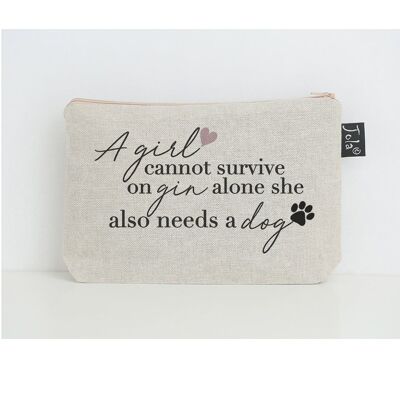 A Girl Cannot Survive on Gin Alone kleine Schminktasche