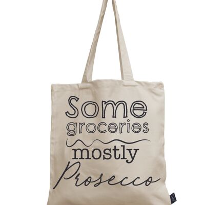 Some Groceries Mostly Prosecco canvas bag