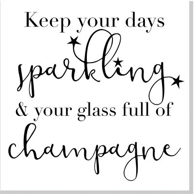 Sparkling Champagne square card