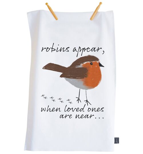 Robins Appear Tea Towel