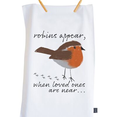 Robins Appear Tea Towel