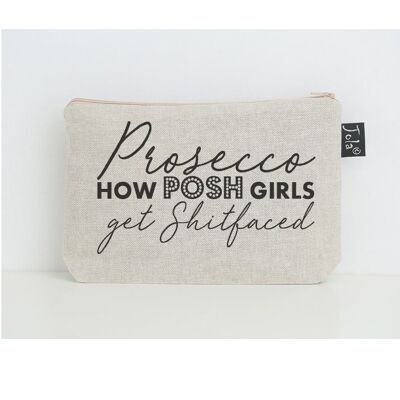 Bold Prosecco Shit Faced piccola borsa per il trucco