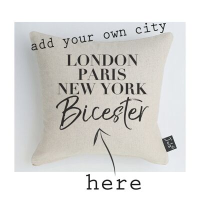 Personalised City Cushion Vogue - 30x30cm