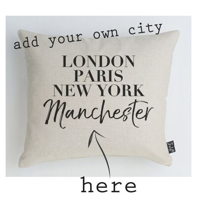 Personalised City Cushion Vogue - 35x40cm