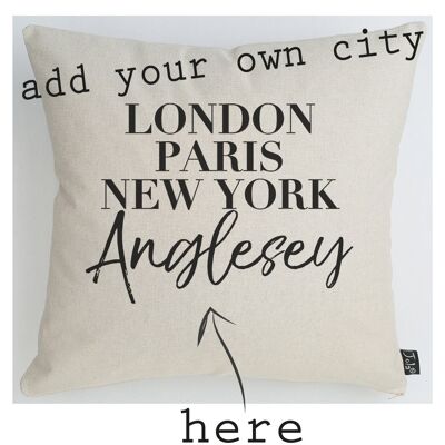 Personalised City Cushion Vogue - 45x45cm