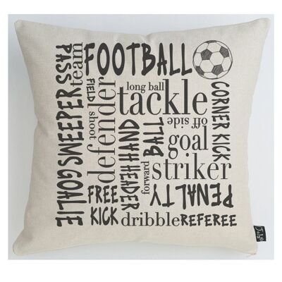 Fußball-Typografie-Kissen – groß