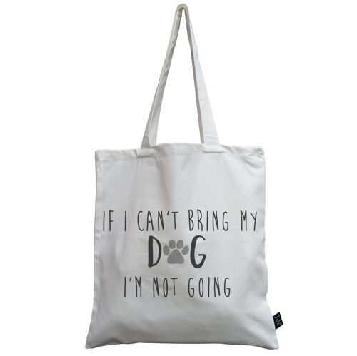 If I can't bring my Dog canvas bag - White