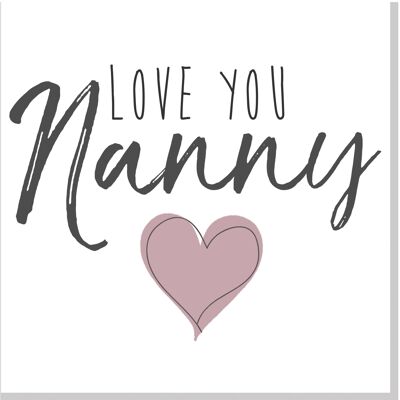 Te amo tarjeta cuadrada Nanny