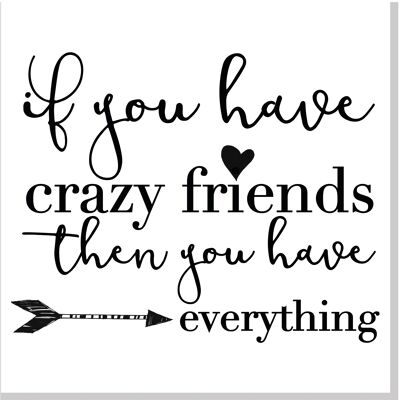 Crazy Friends square card