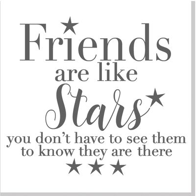 Los amigos son como la tarjeta cuadrada de las estrellas
