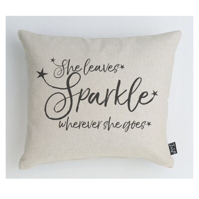 She leaves sparkle stars cushion - 35x40cm