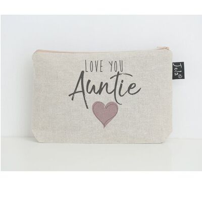Love you Auntie make up bag