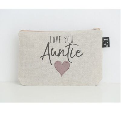 Love you Auntie make up bag