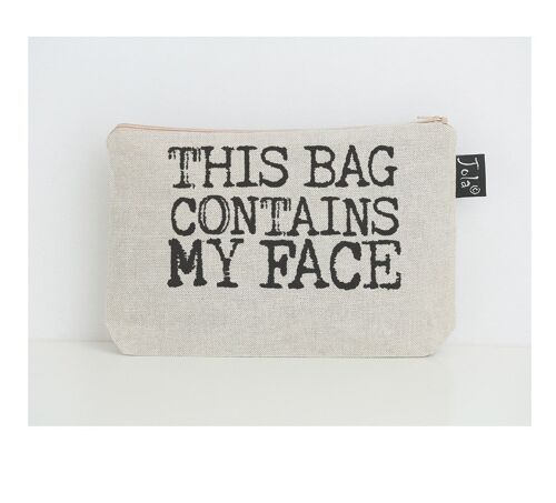 This bag contains my face small make up bag