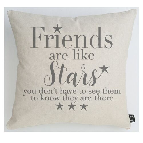Friends are like Stars cushion - 45x45cm