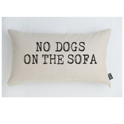 Retro No Dogs on the sofa cushion