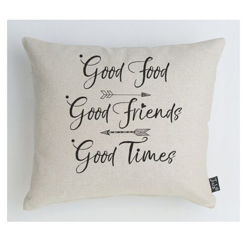 Good Food, Good Friends cushion - 45x45cm