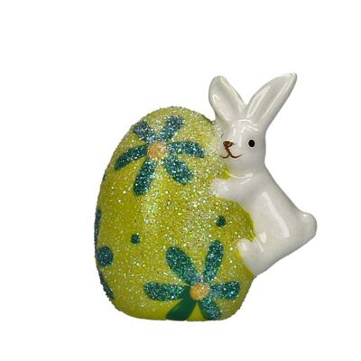 Bunny on glitter egg