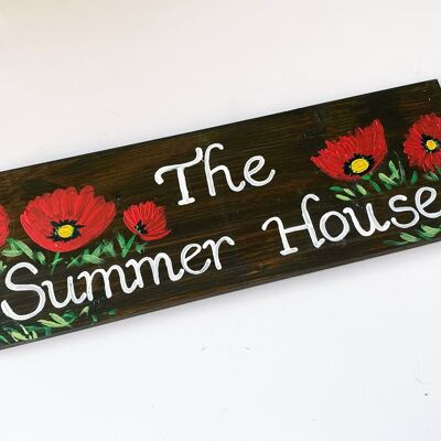 Poppy House Sign - Chain