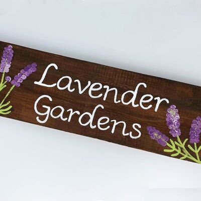 Lavender House Name Sign - Chain