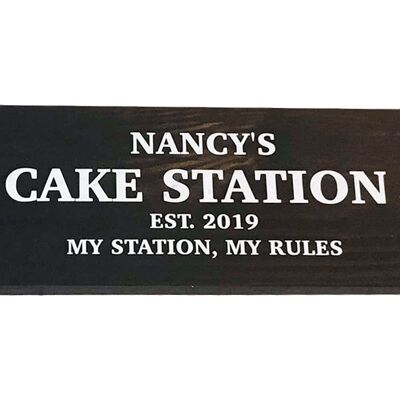 Cake Station Sign - No Chain
