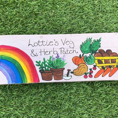 Rainbow & Vegetable Sign - No Chain